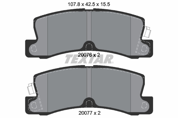 Set placute frana,frana disc puntea spate (2007601 TEXTAR) HOLDEN,TOYOTA