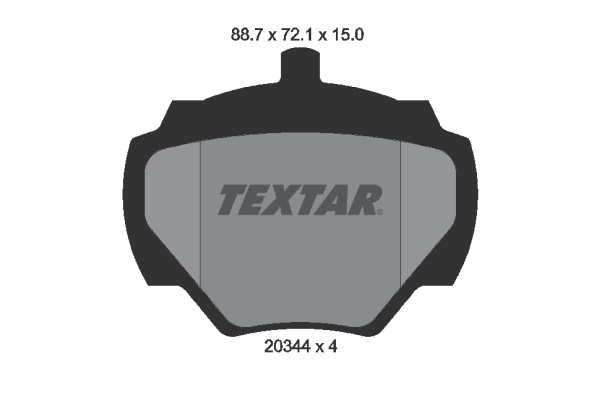 Set placute frana,frana disc puntea spate (2034402 TEXTAR) LAND ROVER