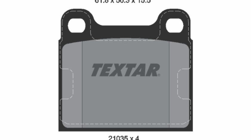 Set placute frana,frana disc puntea spate (2103501 TEXTAR) MERCEDES-BENZ