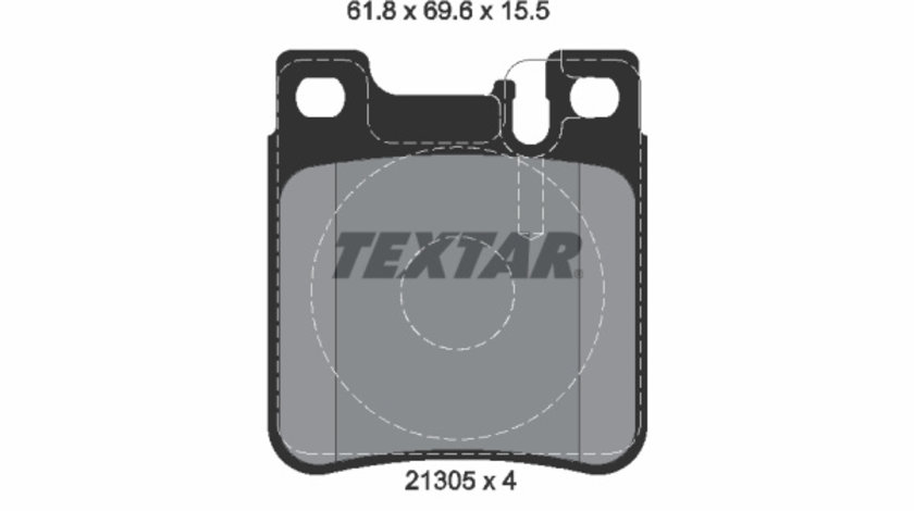 Set placute frana,frana disc puntea spate (2130581 TEXTAR) CHRYSLER,MERCEDES-BENZ