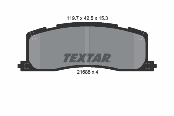 Set placute frana,frana disc puntea spate (2168801 TEXTAR) TOYOTA