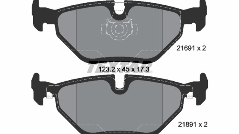 Set placute frana,frana disc puntea spate (2169103 TEXTAR) ALPINA,BMW