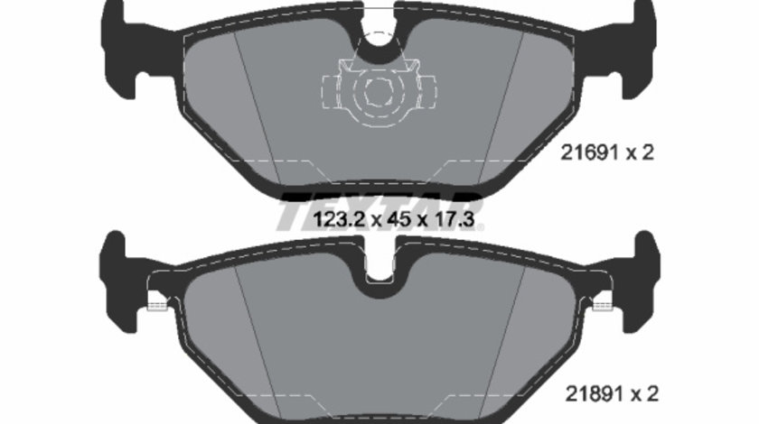 Set placute frana,frana disc puntea spate (2169181 TEXTAR) ALPINA,BMW