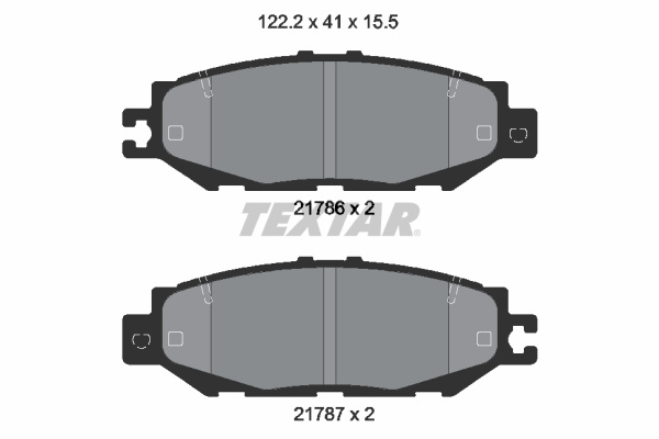 Set placute frana,frana disc puntea spate (2178601 TEXTAR) LEXUS,TOYOTA