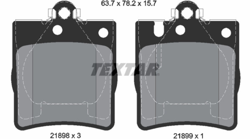 Set placute frana,frana disc puntea spate (2189803 TEXTAR) MERCEDES-BENZ