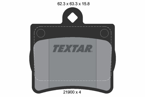 Set placute frana,frana disc puntea spate (2190003 TEXTAR) MERCEDES-BENZ
