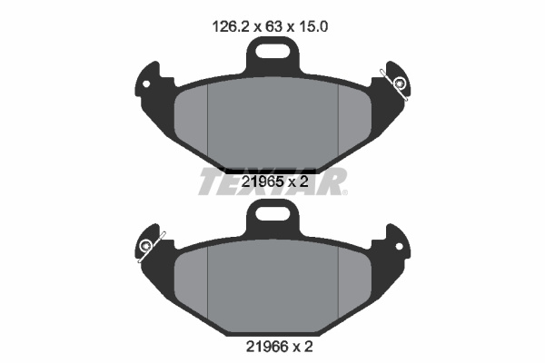 Set placute frana,frana disc puntea spate (2196502 TEXTAR) RENAULT
