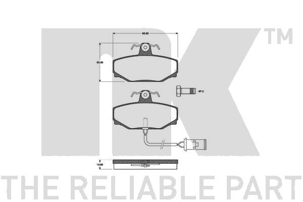 Set placute frana,frana disc puntea spate (221210 NK) JAGUAR