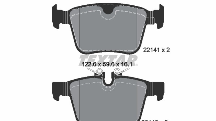 Set placute frana,frana disc puntea spate (2214101 TEXTAR) JAGUAR,JAGUAR (CHERY),LAND ROVER,LAND ROVER (CHERY),POLESTAR,VOLVO,VOLVO ASIA