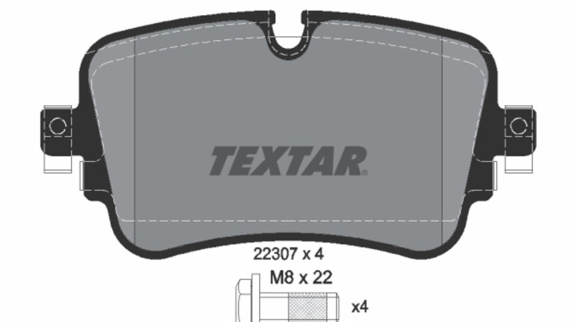 Set placute frana,frana disc puntea spate (2230701 TEXTAR) AUDI,AUDI (FAW),VW