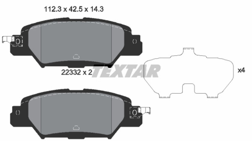 Set placute frana,frana disc puntea spate (2233201 TEXTAR) MAZDA,MAZDA (CHANGAN)