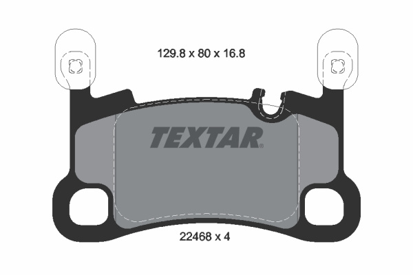Set placute frana,frana disc puntea spate (2246801 TEXTAR) PORSCHE