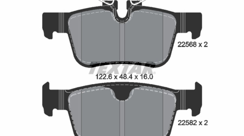 Set placute frana,frana disc puntea spate (2256801 TEXTAR) VOLVO,VOLVO ASIA