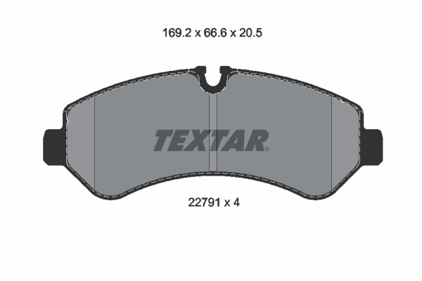 Set placute frana,frana disc puntea spate (2279101 TEXTAR) MERCEDES-BENZ