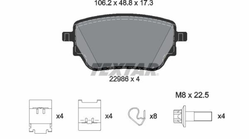 Set placute frana,frana disc puntea spate (2298601 TEXTAR) MERCEDES-BENZ,MERCEDES-BENZ (BBDC)