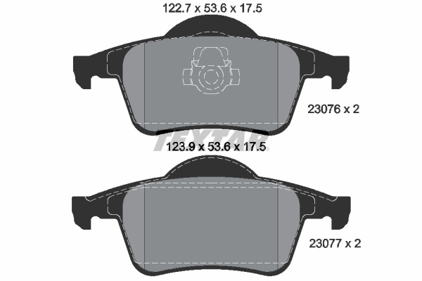 Set placute frana,frana disc puntea spate (2307602 TEXTAR) VOLVO