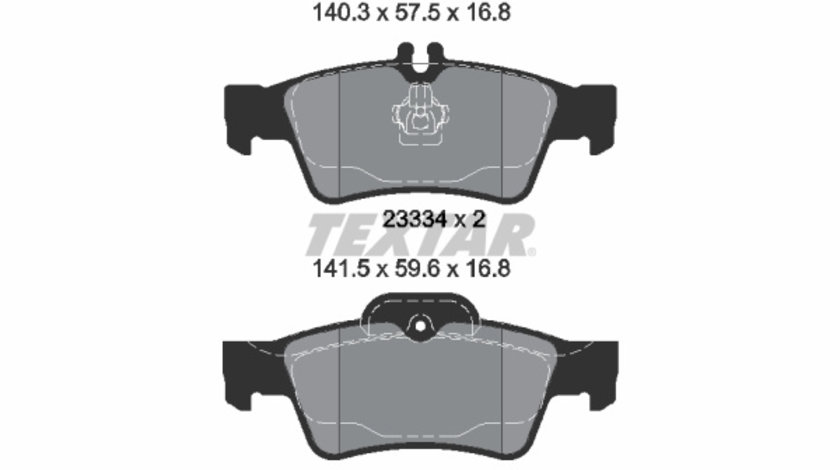 Set placute frana,frana disc puntea spate (2333481 TEXTAR) BRABUS,MERCEDES-BENZ,MERCEDES-BENZ (BBDC)