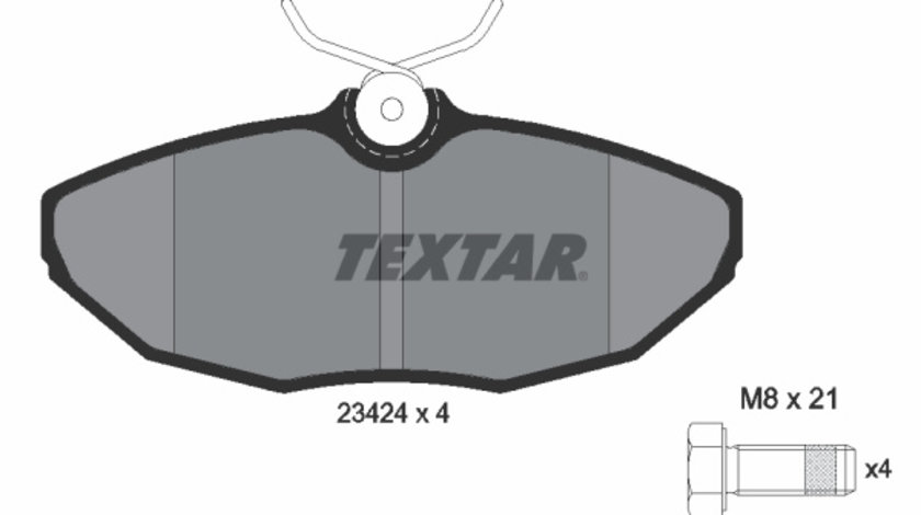 Set placute frana,frana disc puntea spate (2342401 TEXTAR) DAIMLER,FORD USA,JAGUAR,LINCOLN,TROLLER