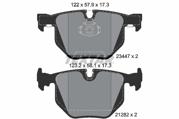 Set placute frana,frana disc puntea spate (2344702 TEXTAR) BMW