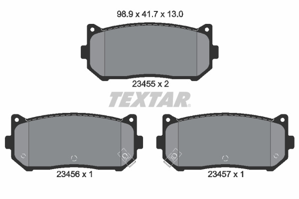 Set placute frana,frana disc puntea spate (2345501 TEXTAR) KIA,NAZA