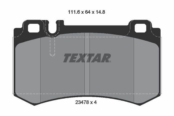 Set placute frana,frana disc puntea spate (2347802 TEXTAR) MERCEDES-BENZ