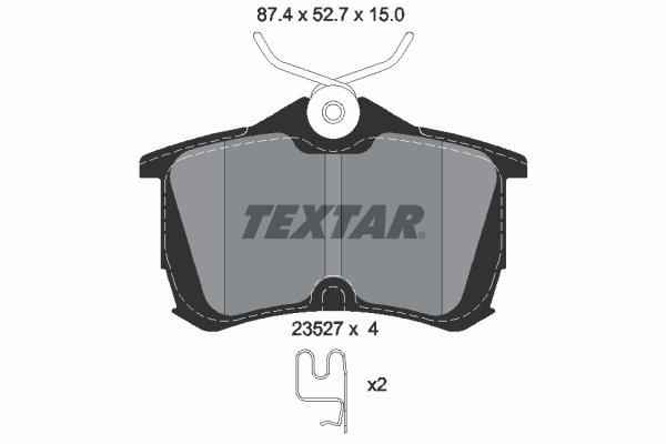 Set placute frana,frana disc puntea spate (2352701 TEXTAR) HONDA