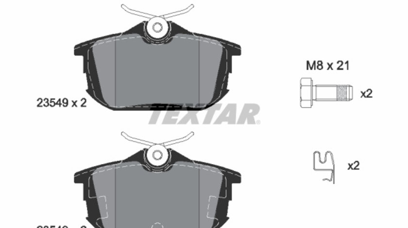 Set placute frana,frana disc puntea spate (2354901 TEXTAR) HAIMA (FAW),MITSUBISHI,PROTON,SMART,VOLVO