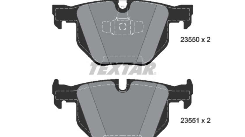 Set placute frana,frana disc puntea spate (2355081 TEXTAR) BMW,BMW (BRILLIANCE)