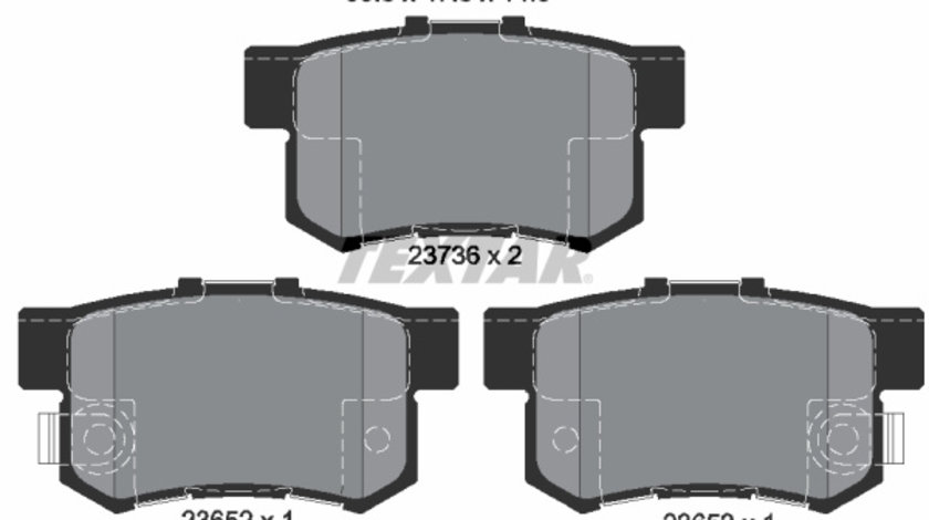 Set placute frana,frana disc puntea spate (2365201 TEXTAR) ACURA,GREAT WALL,HAVAL,HONDA,HONDA (GAC),SUZUKI (CHANGAN)