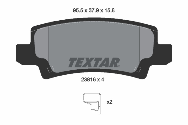 Set placute frana,frana disc puntea spate (2381601 TEXTAR) TOYOTA