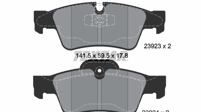 Set placute frana,frana disc puntea spate (2392301 TEXTAR) MERCEDES-BENZ