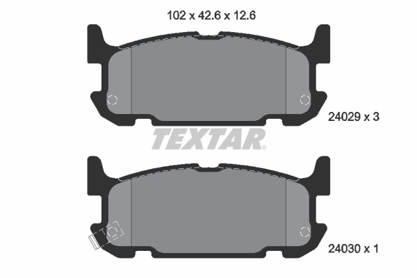 Set placute frana,frana disc puntea spate (2402901 TEXTAR) EUNOS,MAZDA
