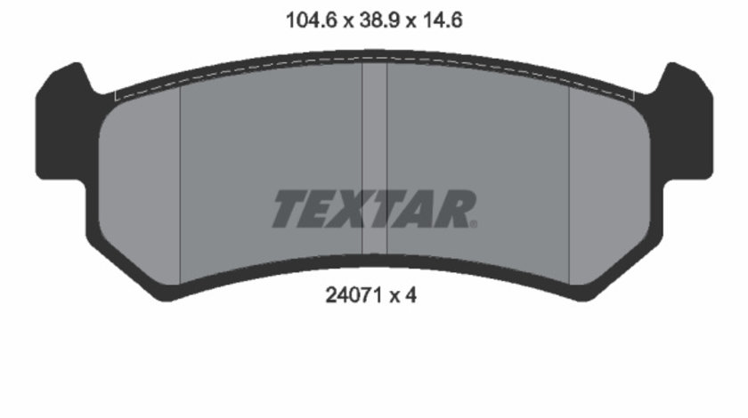 Set placute frana,frana disc puntea spate (2407101 TEXTAR) BUICK (SGM),CHEVROLET,DAEWOO,HOLDEN,SUZUKI