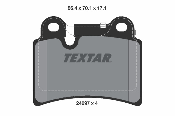 Set placute frana,frana disc puntea spate (2409701 TEXTAR) VW