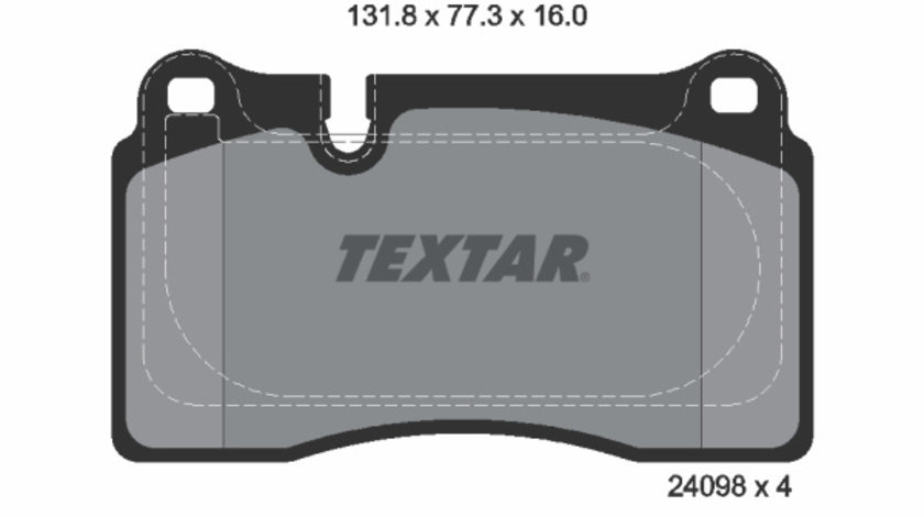 Set placute frana,frana disc puntea spate (2409803 TEXTAR) ASTON MARTIN,AUDI,SEAT