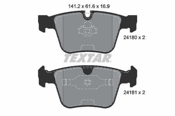 Set placute frana,frana disc puntea spate (2418001 TEXTAR) MERCEDES-BENZ