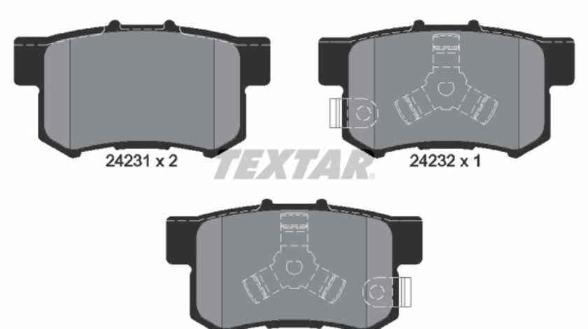 Set placute frana,frana disc puntea spate (2423101 TEXTAR) ACURA,ACURA (GAC),HONDA,HONDA (DONGFENG),HONDA (GAC)