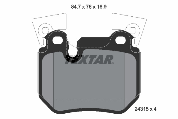 Set placute frana,frana disc puntea spate (2431501 TEXTAR) BMW