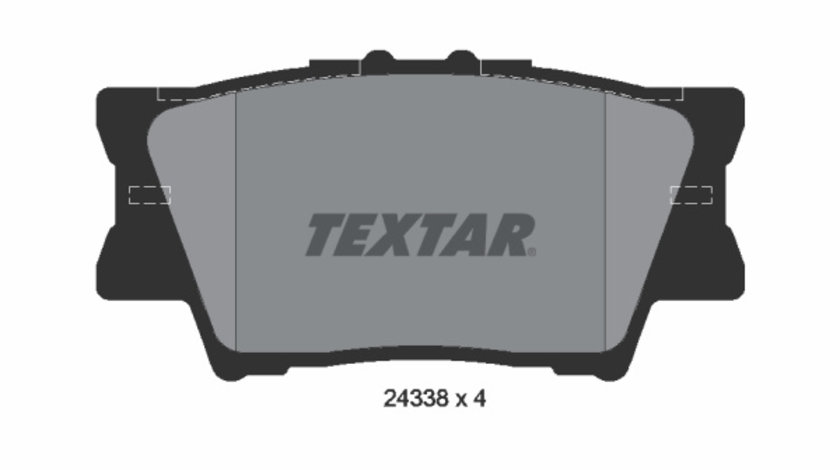 Set placute frana,frana disc puntea spate (2433801 TEXTAR) DAIHATSU,LANDWIND (JMC),LEXUS,PONTIAC,TOYOTA,TOYOTA (FAW),TOYOTA (GAC)