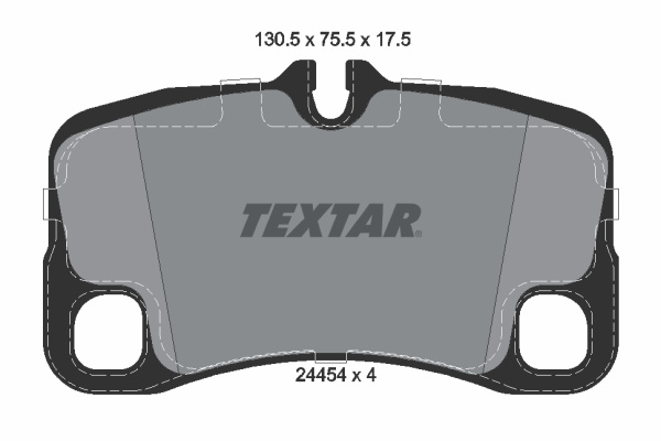 Set placute frana,frana disc puntea spate (2445401 TEXTAR) PORSCHE
