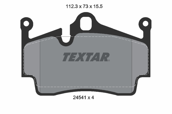 Set placute frana,frana disc puntea spate (2454101 TEXTAR) PORSCHE