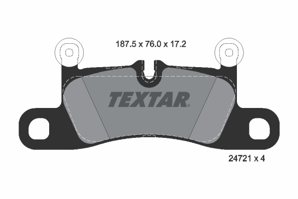 Set placute frana,frana disc puntea spate (2472101 TEXTAR) PORSCHE,VW
