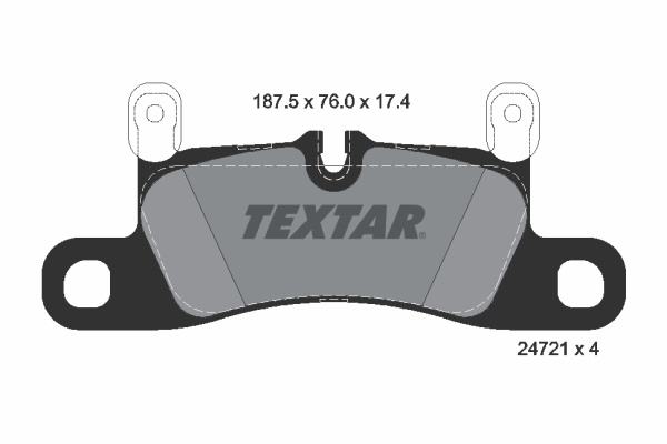 Set placute frana,frana disc puntea spate (2472102 TEXTAR) PORSCHE