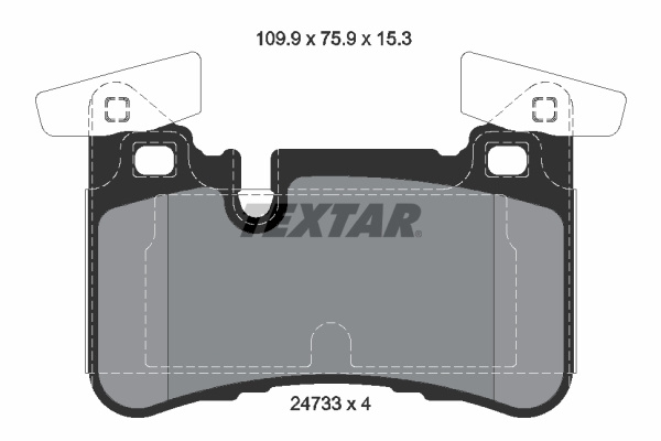 Set placute frana,frana disc puntea spate (2473301 TEXTAR) MERCEDES-BENZ