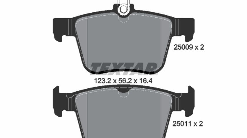 Set placute frana,frana disc puntea spate (2500901 TEXTAR) AUDI,AUDI (FAW),CUPRA,SEAT,SKODA,SKODA (SVW),VW,VW (FAW),VW (SVW)