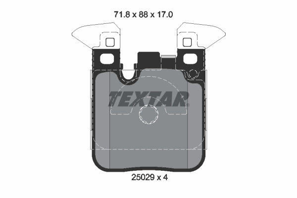 Set placute frana,frana disc puntea spate (2502902 TEXTAR) BMW
