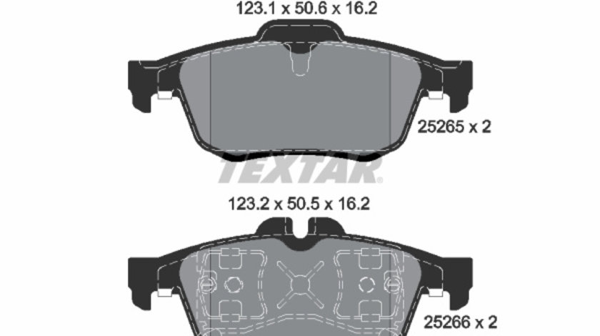 Set placute frana,frana disc puntea spate (2526501 TEXTAR) RENAULT,SAMSUNG