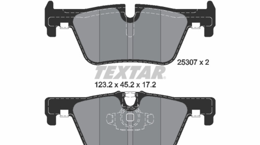 Set placute frana,frana disc puntea spate (2530701 TEXTAR) BMW