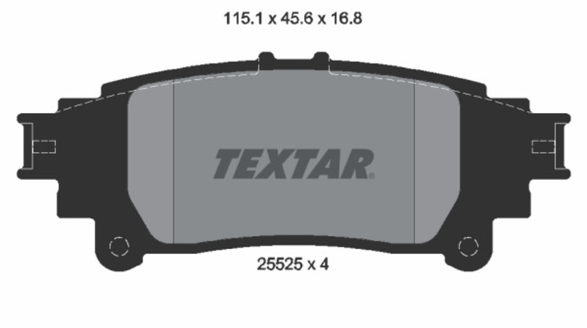 Set placute frana,frana disc puntea spate (2552501 TEXTAR) LEXUS,TOYOTA,TOYOTA (FAW),TOYOTA (GAC)