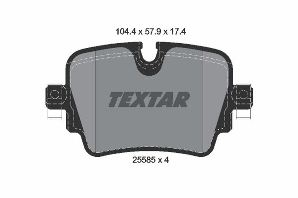Set placute frana,frana disc puntea spate (2558501 TEXTAR) JAGUAR
